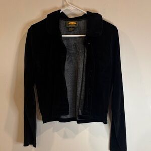 Free People Black Velvet blouse